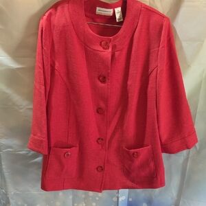 Alfred Dunner Vibrant Red Blazer 5J